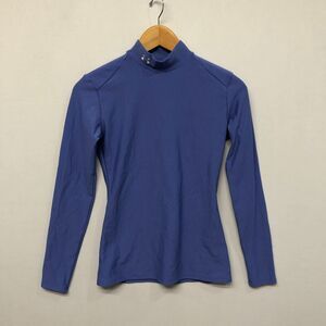 Under Armour Women Y2K ColdGear Mock Neck Top Shirt Size Medium Purple M179 -29